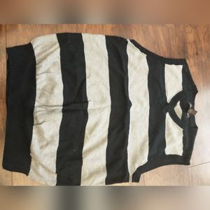 Black & gray sweater vest